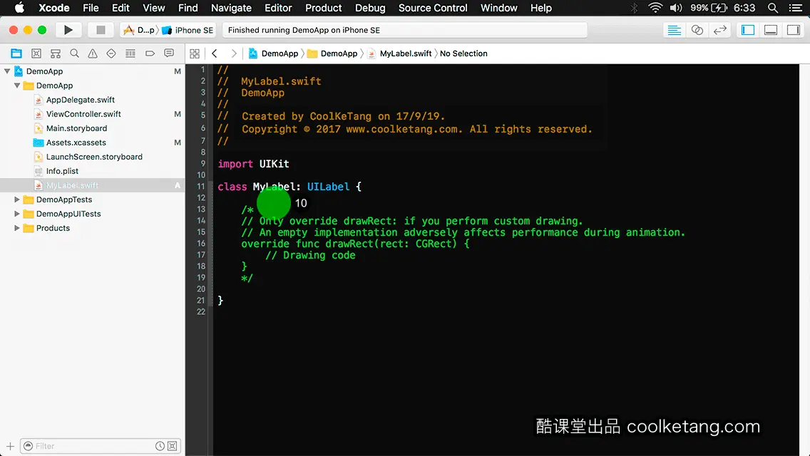 互动教程 for Xcode9 & Swift4-酷课堂