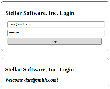 Login Page Running