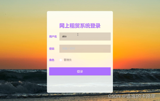 图5-8 管理员登录界面