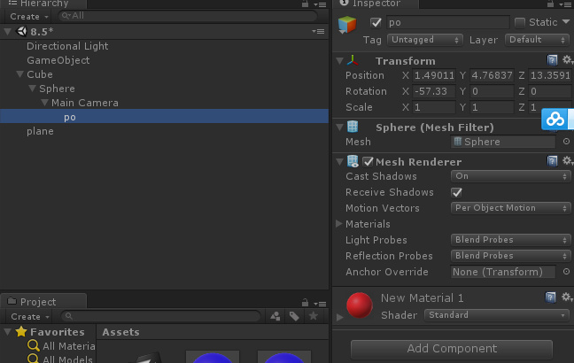【unity5学习记录】 <wbr>raycast光线投射碰撞 <wbr>17.8.5