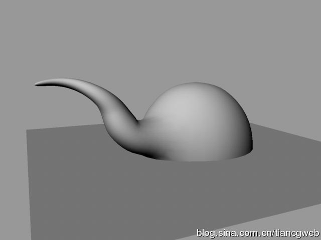 [转载]maya中制作蜗牛触手的伸缩动画