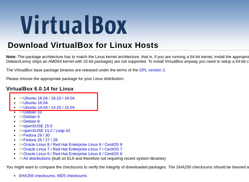 VirtualBox Ubuntu Deb Package