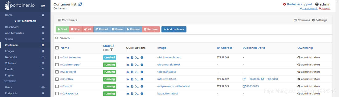 DOCKER容器部署TICK与MOSQUITTO