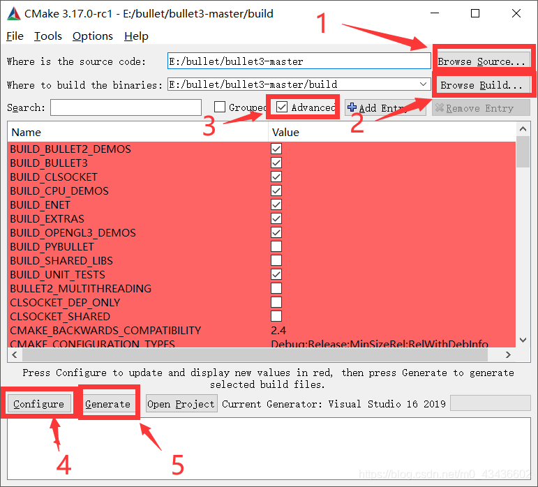 bullet安装之——windows下的安装与VS开发_bullet git-CSDN博客