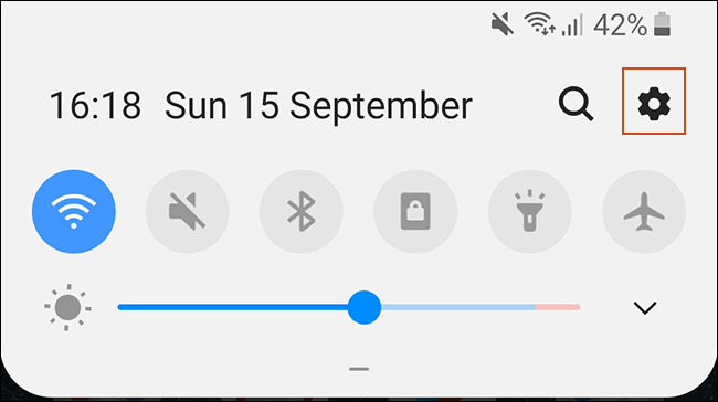 Access your Android settings from your notifications shade