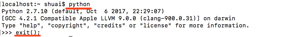 Mac上查看python版本