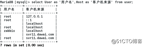 Linux系统下mariadb数据库的基本操作