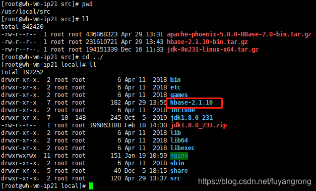 hbase安装包解压