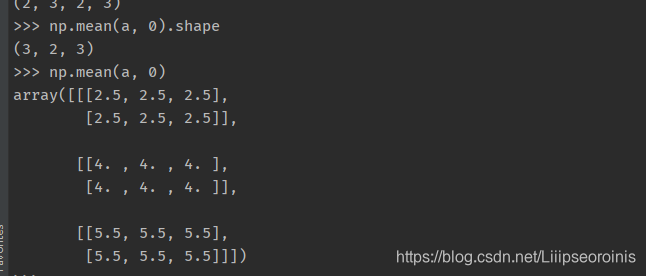「Numpy」解析numpy.mean函数对高维数组求均值_np.mean参数-CSDN博客