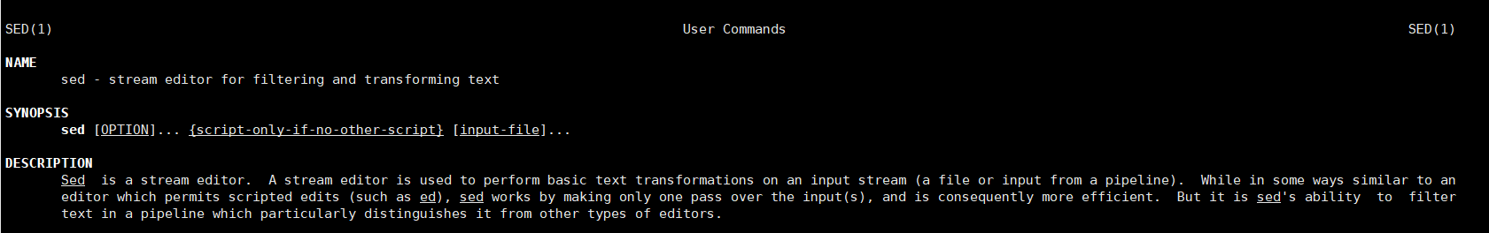 Linux三剑客sed简介