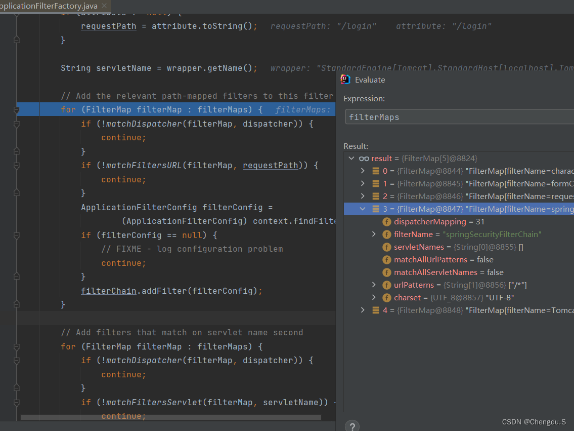 添加过滤器到过滤器链