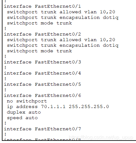 左边二层交换机端口