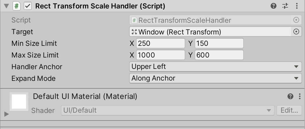RectTransform Scale Handler