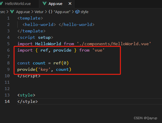 vue3 依赖注入_同样的,如果没有使用 ,inject() 需要在 setup() 内同步-CSDN博客