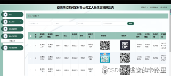 图5-20采集分析管理界面图