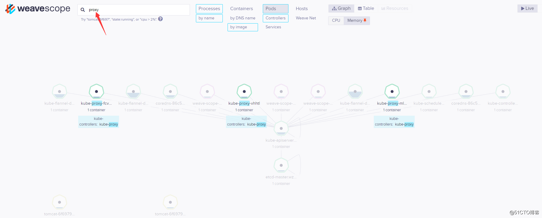 Kubernetes 使用 Weave Scope 监控集群(十七)