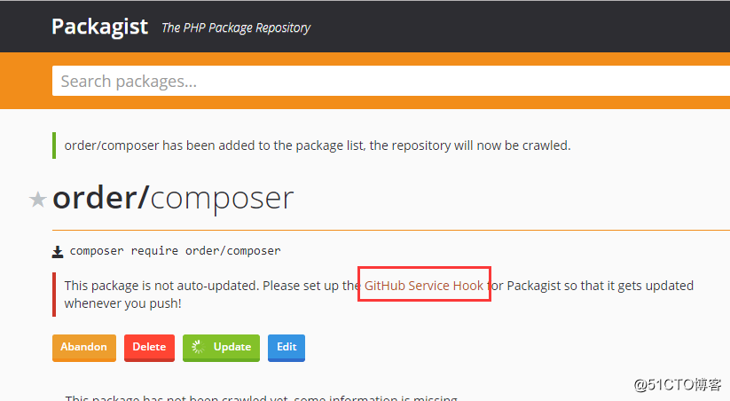 发布包到packagist