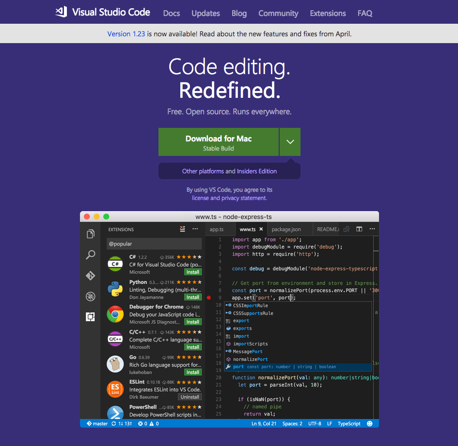 VS Code site