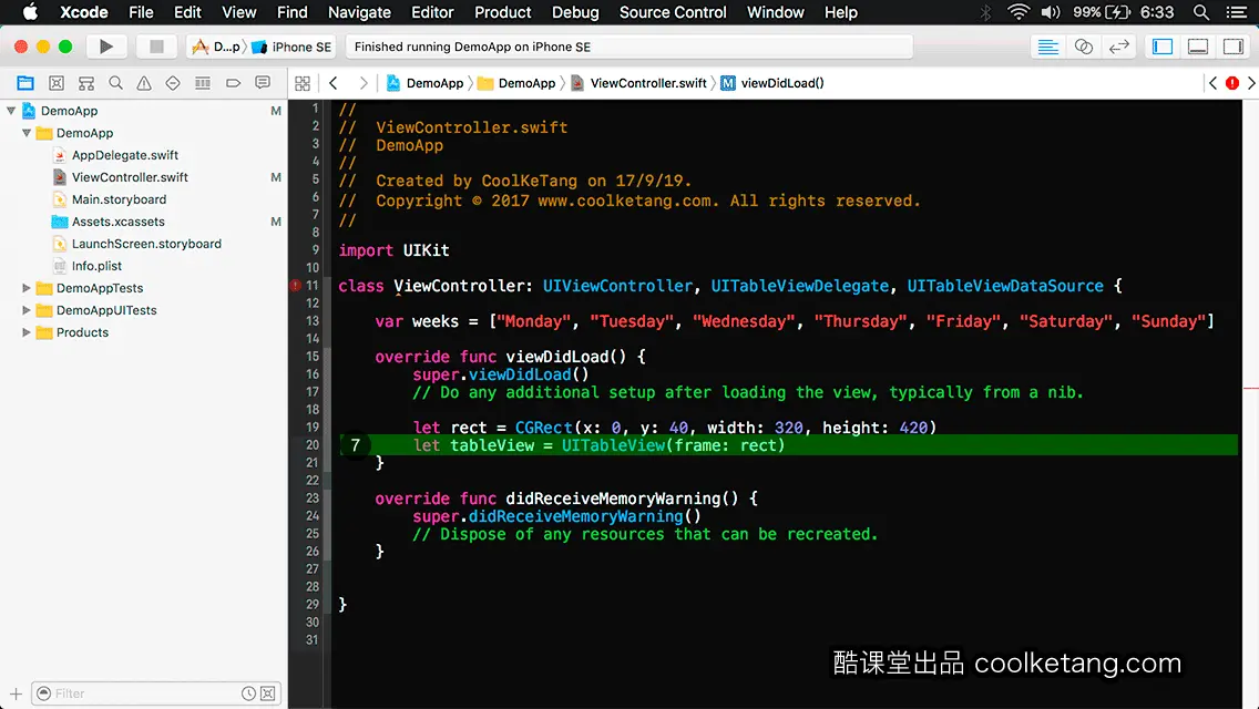 互动教程 for Xcode9 & Swift4-酷课堂