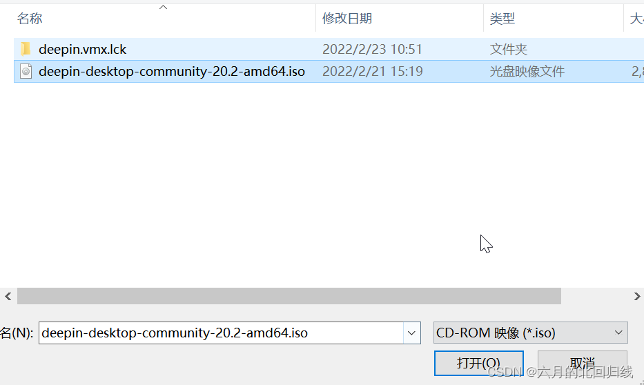 选择在 deepin 官网下载的 IOS镜像