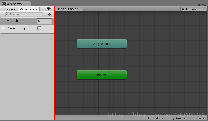 AnimatorWindowParametersPane