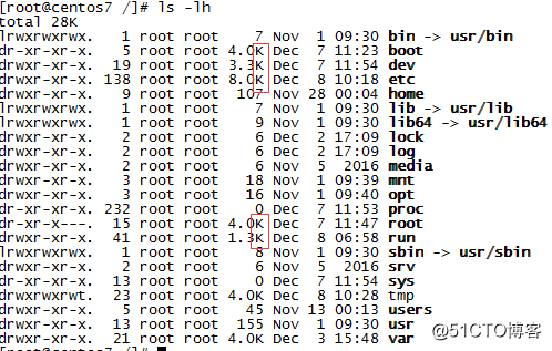 Linux目录管理类命令之ls