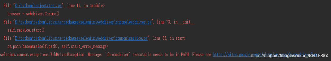 python解决方案：selenium.common.exceptions.WebDriverException: Message ...
