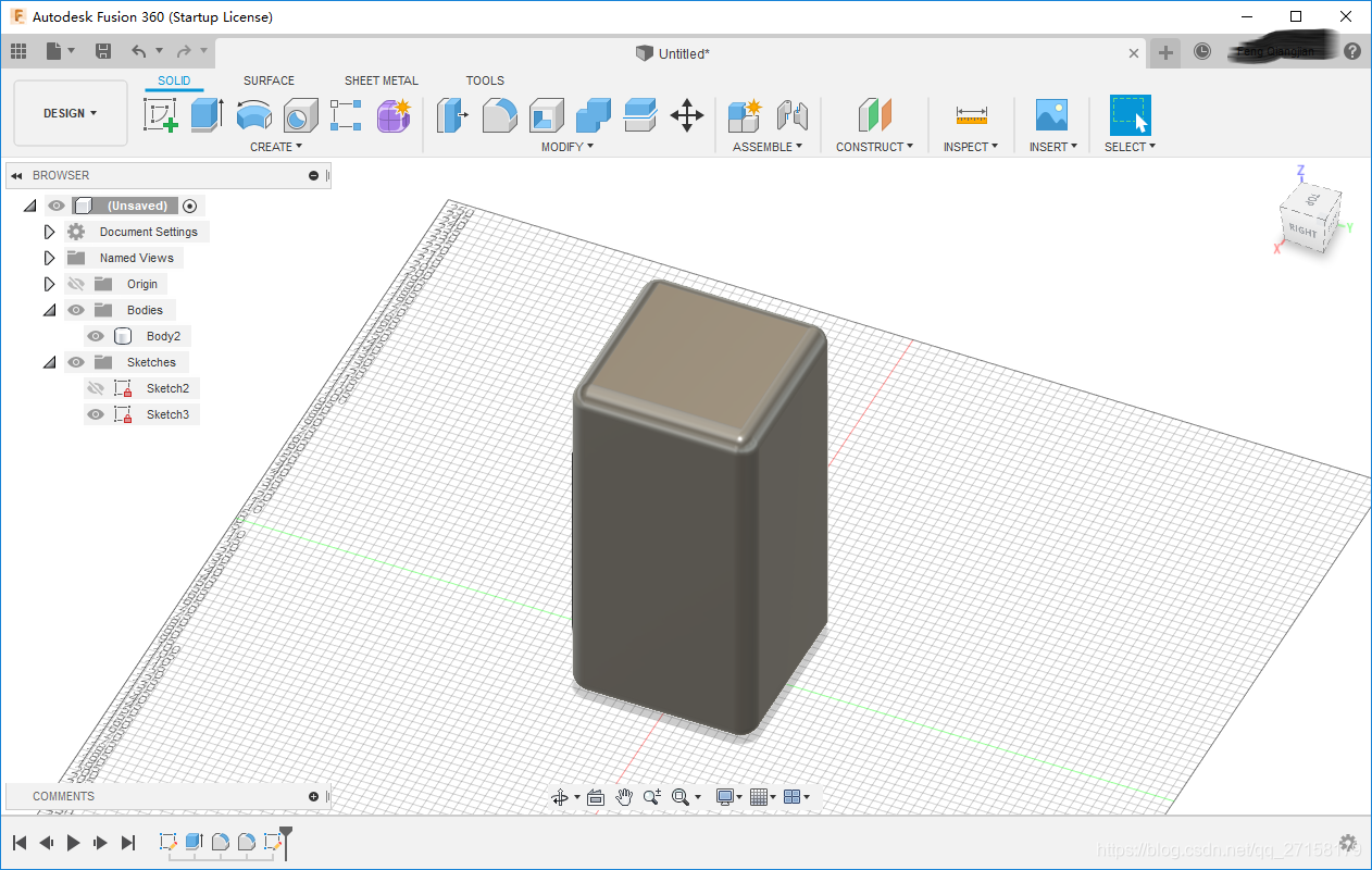 Autodesk Fusion 360建立第一个模型_fusion 360 方形孔-CSDN博客