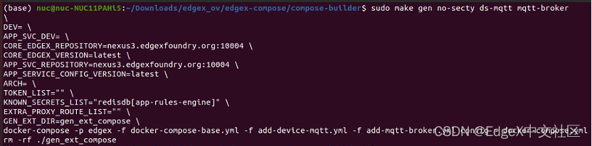 图1-11 生成docker compose文件