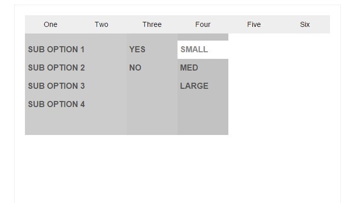 accordion menu multi tier flyout