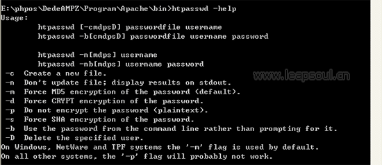 apache htpasswd help帮助命令说明 apache htpasswd help帮助命令说明