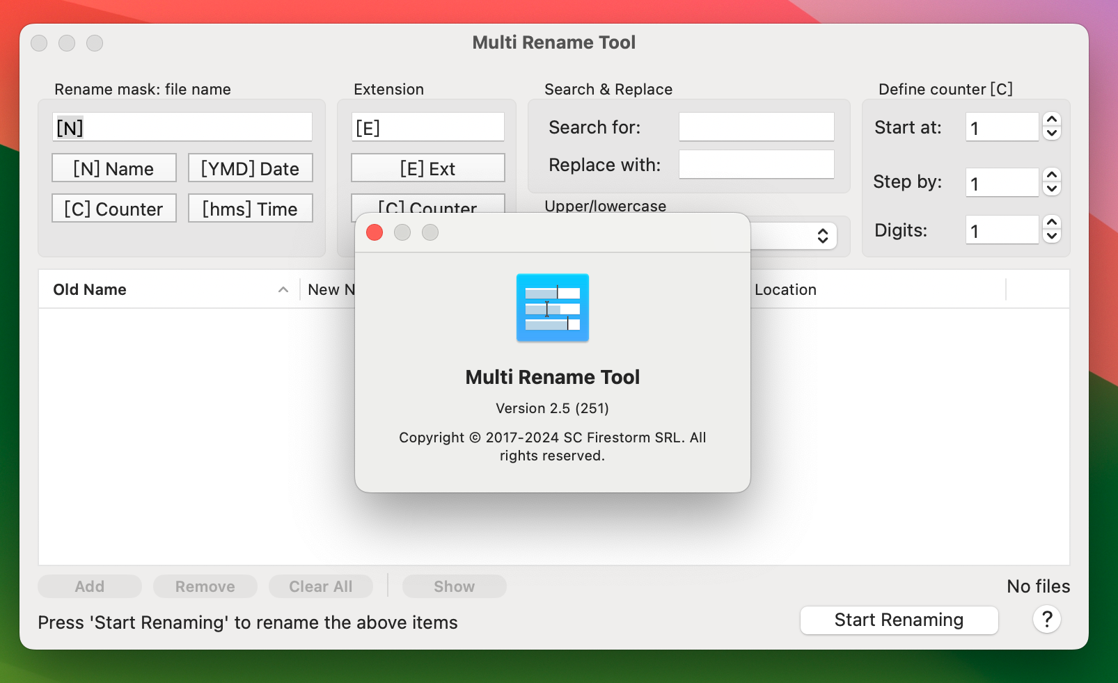 Multi Rename Tool for Mac v2.5 批量重命名工具 免激活下载-1