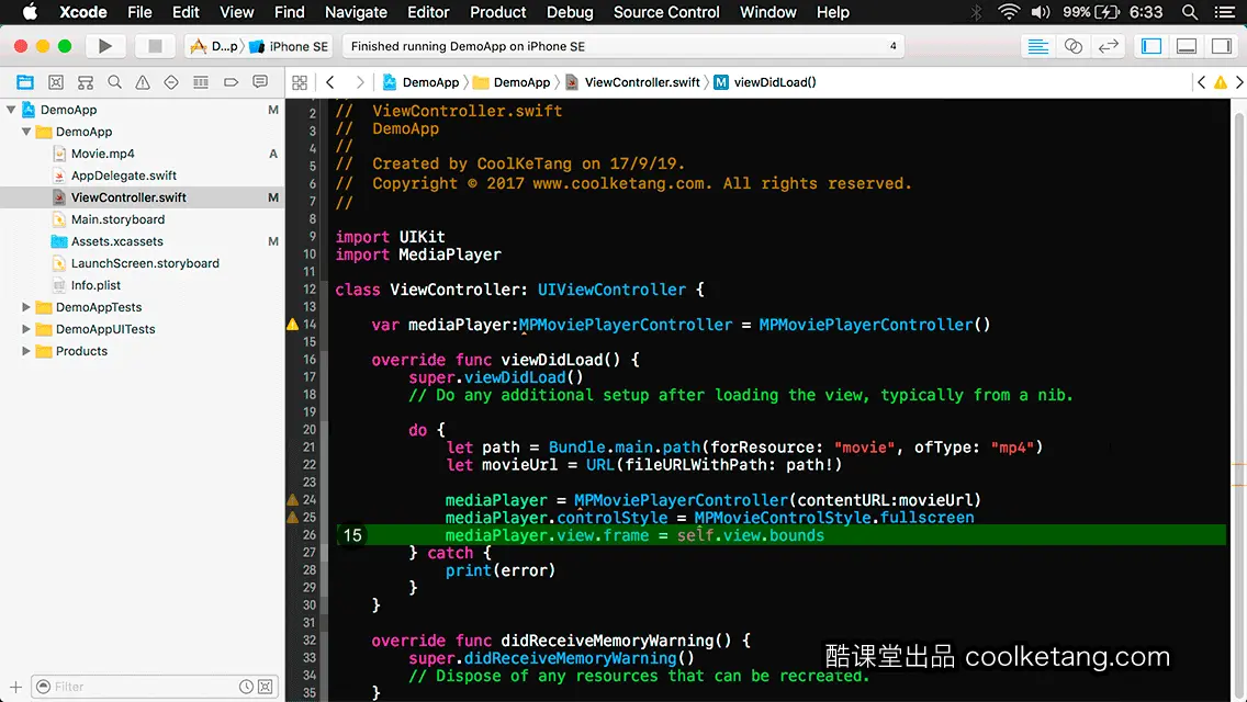 互动教程 for Xcode9 & Swift4-酷课堂