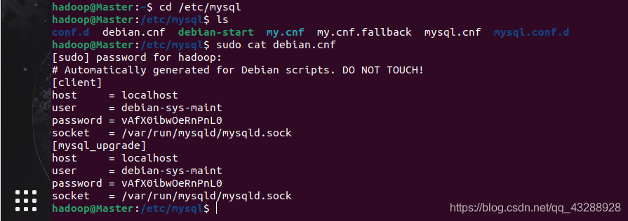使用表中的用户名和密码登录mysql