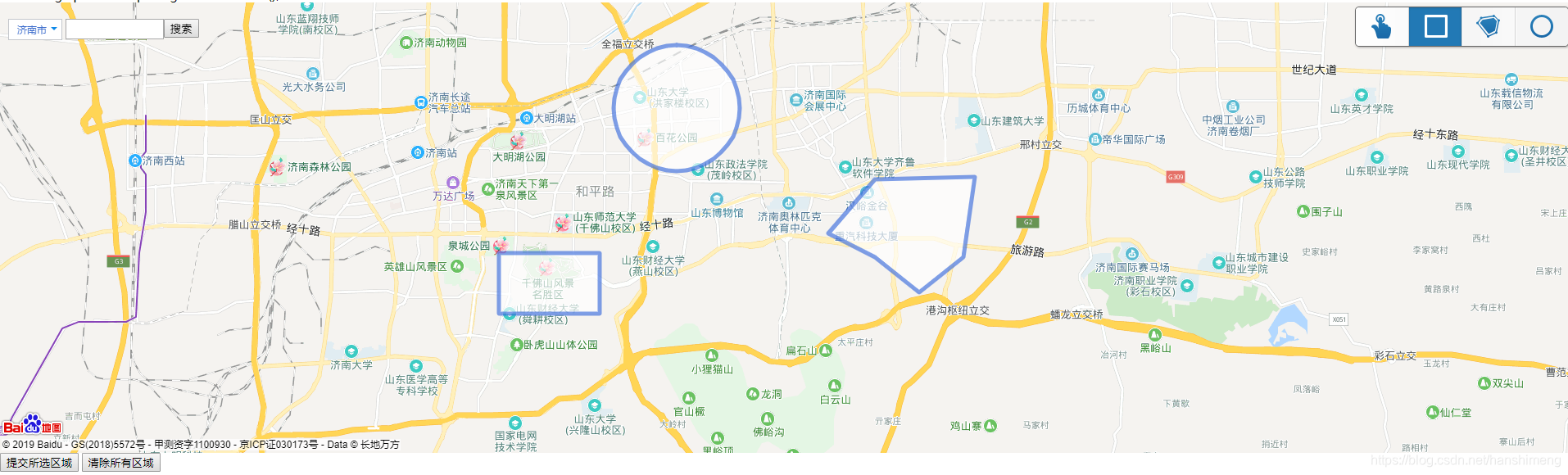 百度地理围栏示例图