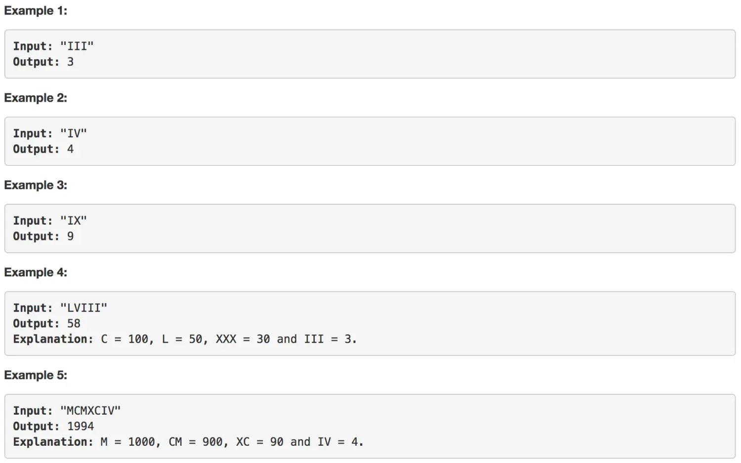 Roman to Integer