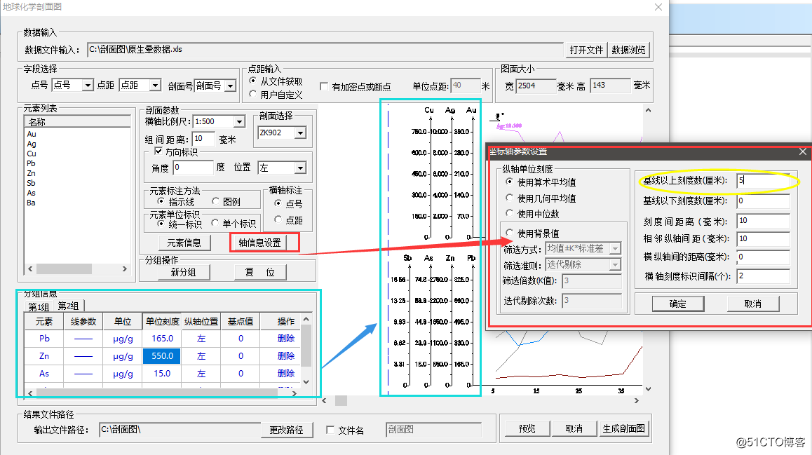 快速绘制钻孔原生晕曲线的一种制作方法-基于中大比例尺化探数据一体化处理系统