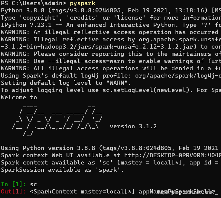 Ipython 启动 Spark