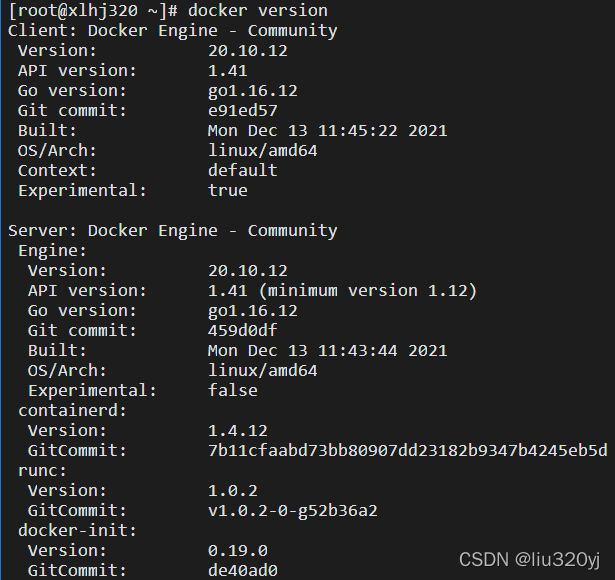 查看docker版本