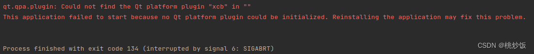 qt.qpa.plugin: Could not find the Qt platform plugin "xcb" in ""