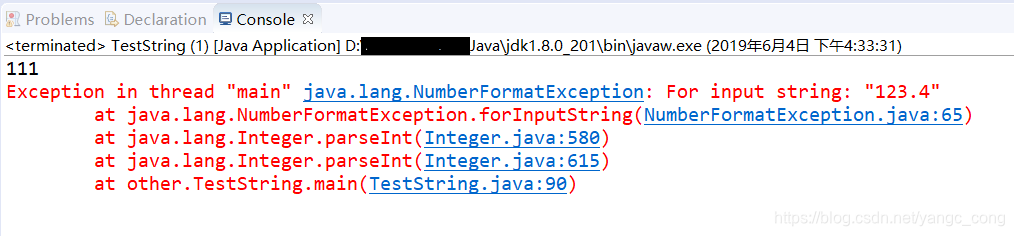 NumberFormatException
