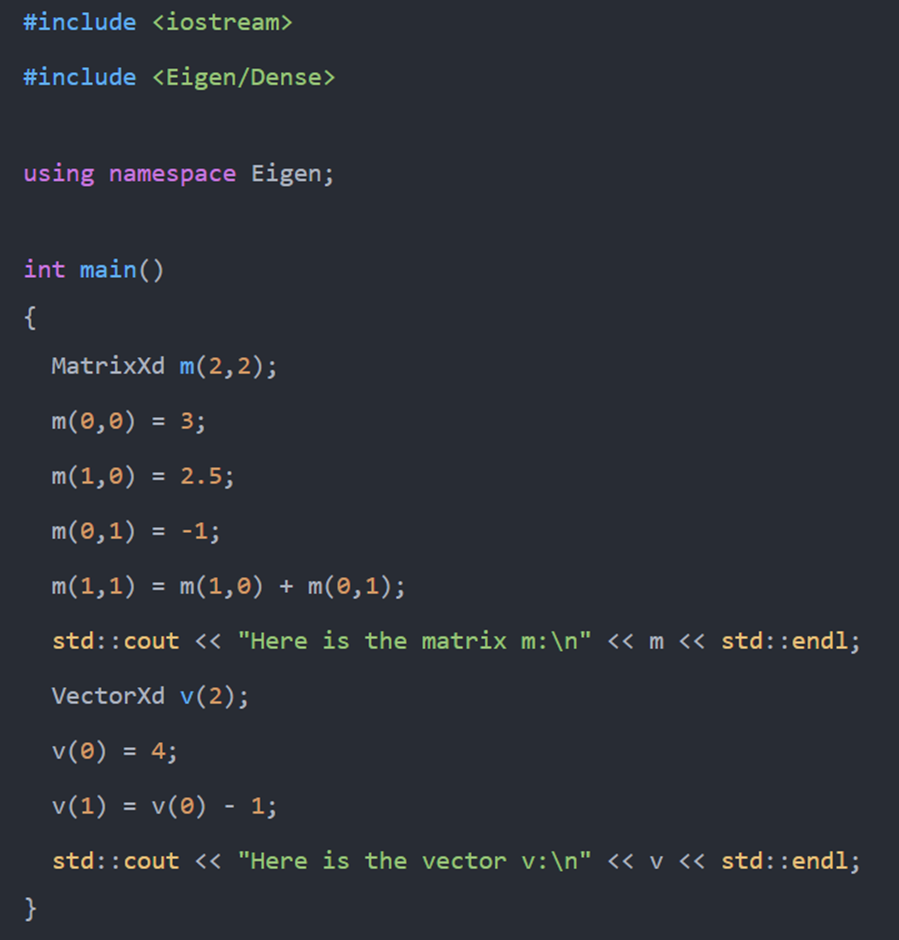 C++ Eigen 矩阵运算_eigen库的头文件-CSDN博客