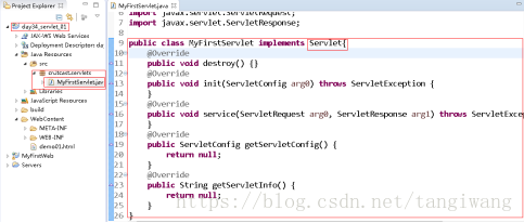 *_实现Servlet接口,*_提供接口中方法的空实现