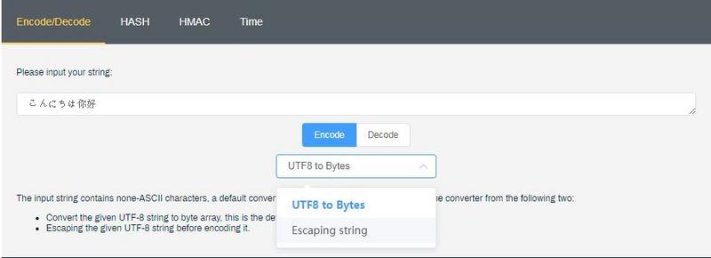 show converter for non ASCII