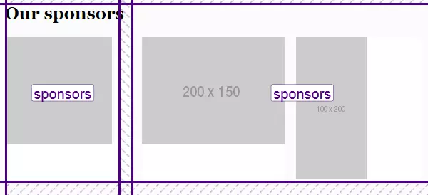 Sponsors section progress