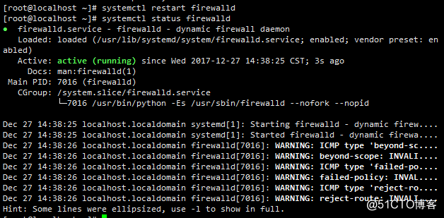 CentOS7使用firewalld打开关闭防火墙与端口