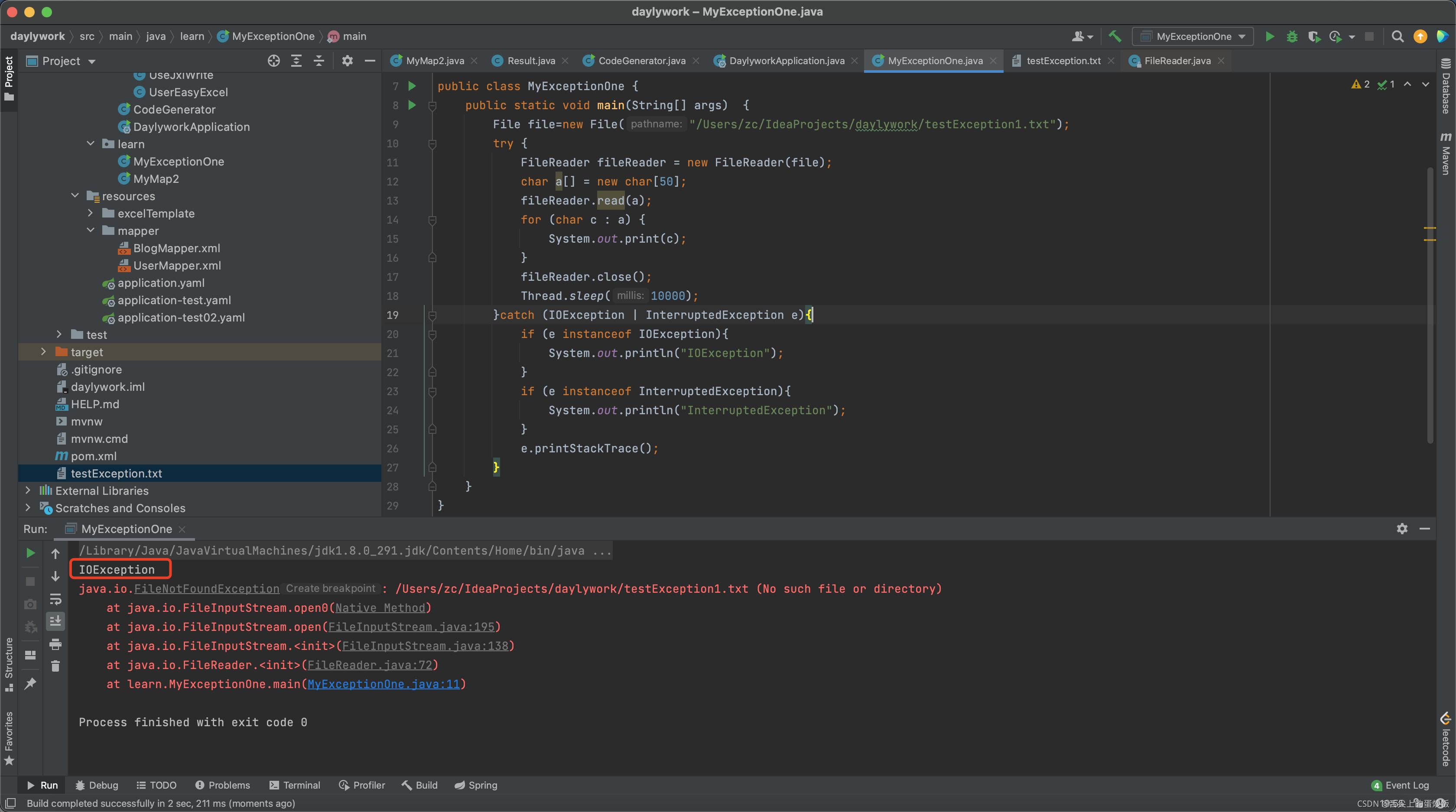 Java的Exception_throws ioexception和throws exception-CSDN博客