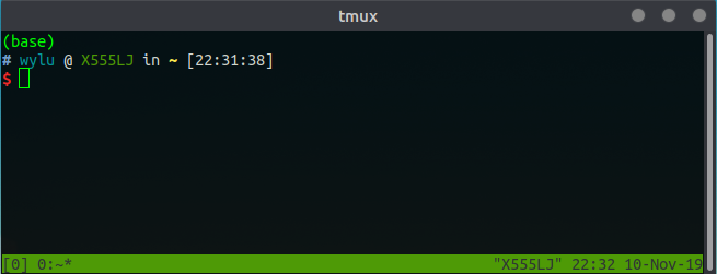 first tmux session