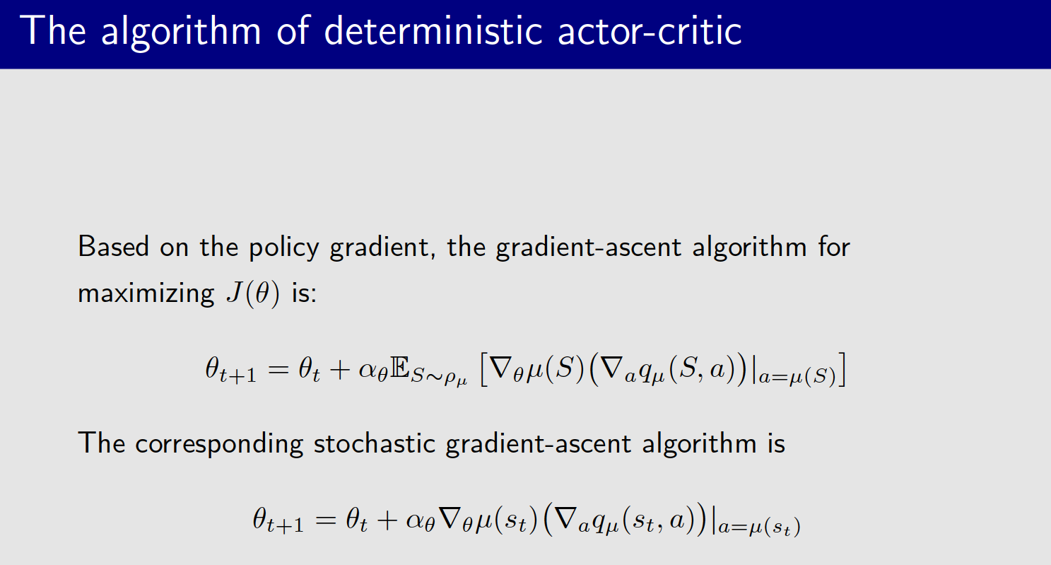RL-赵-(十)-Actor-Critic03：DPG（Deterministic actor-critic）【Deterministic  Policy Gradient】_rlcontinuousdeterministicactor-CSDN博客