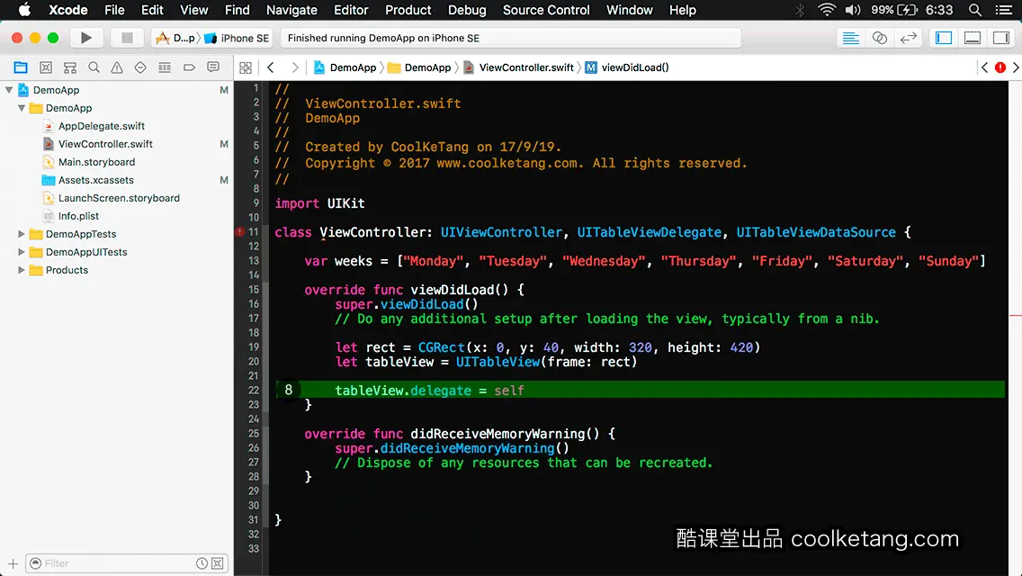 互动教程 for Xcode9 & Swift4-酷课堂